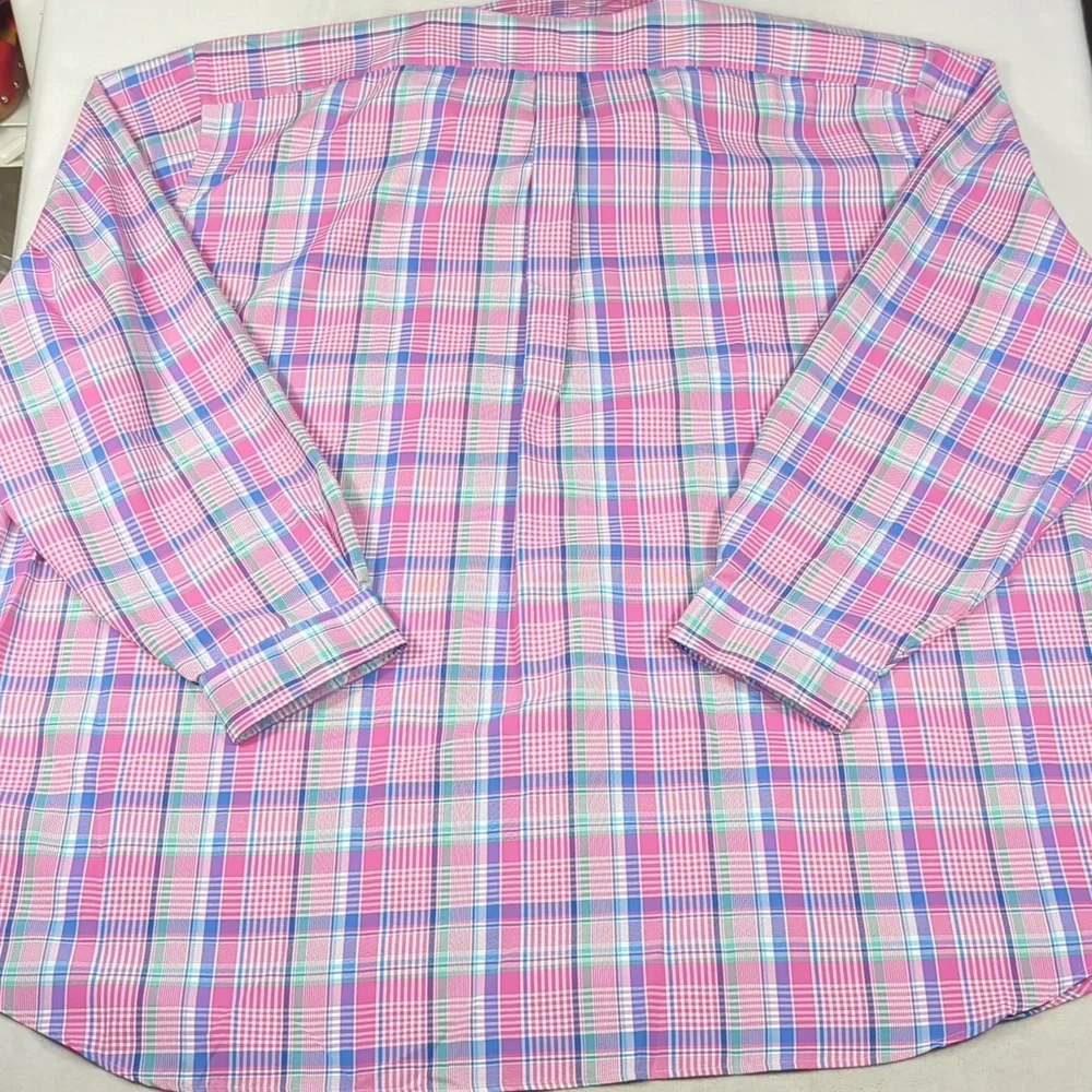 NEW Polo Ralph Lauren Performance Moisture‎ Wicking Plaid Button-down Mens 5XL